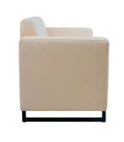 Sofa Kansas, on a metal frame, upholstery - leather Lux White order